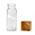 Small 100ml Empty Square salt and pepper Spice Glass Bottle Containers with Lids